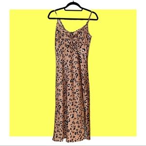 Animal Print Silk Dress